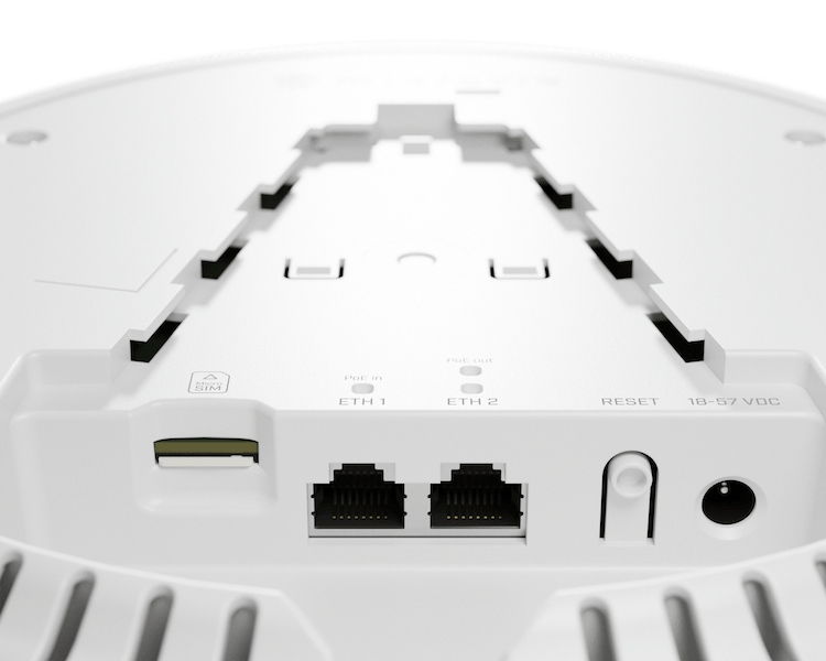 cAPGi-5HaxD2HaxD&EG12-EA-Mikrotik cAP LTE12 ax | Wi-Fi 6 Tavan Tipi AP + LTE Cat 12 Modem, 600 Mbps Hız, PoE-in/PoE-out