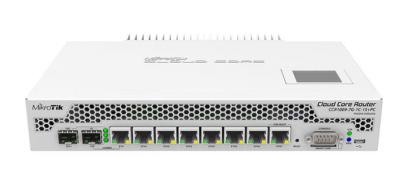 CCR1009-7G-1C-1S+PC-MikroTik RouterOS L6 Router Firewall (CCR1009-7G-1C-1S+PC)