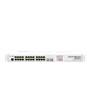 CRS226-24G-2S+RM-MikroTik CRS226-24G-2S+RM - 24 Port 2SFP+ Gigabit Yönetilebilir Router Switch