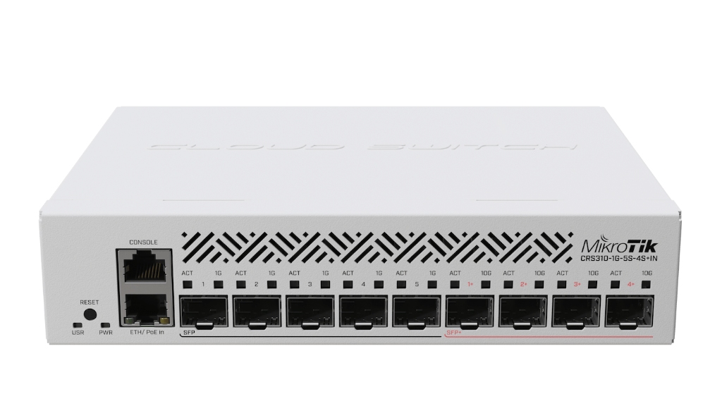 CRS310-1G-5S-4S+IN-MikroTik 4× 10G SFP+, 5× 1G Switch (CRS310-1G-5S-4S+IN)