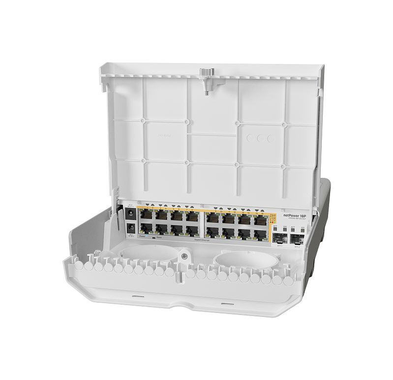 -MikroTik netPower 16P CRS318 2S+OUT Dış Mekan PoE+ Switch