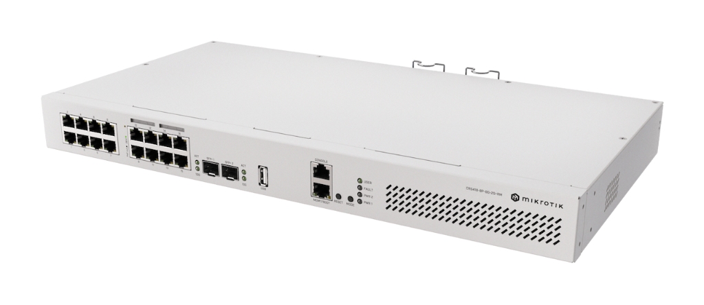 CRS418-8P-8G-2S+RM-Mikrotik CRS418-8P-8G-2S+RM 16× Gigabit Router Switch, 8× PoE-out, 2× 10G SFP+ CRS418-8P-8G-2S+RM-Mikrotik CRS418-8P-8G-2S+RM 16× Gigabit Router Switch, 8× PoE-out, 2× 10G SFP+