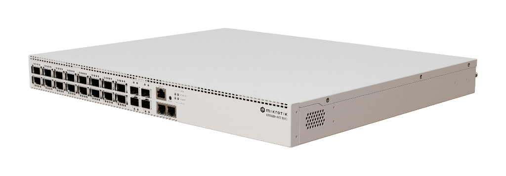 CRS520-4XS-16XQ-RM-MikroTik CRS520-4XS-16XQ-RM — 16× 100Gb QSFP28 + 4× 25Gb SFP28 Port Layer-3 Yönetilebilir Veri Merkezi Switch