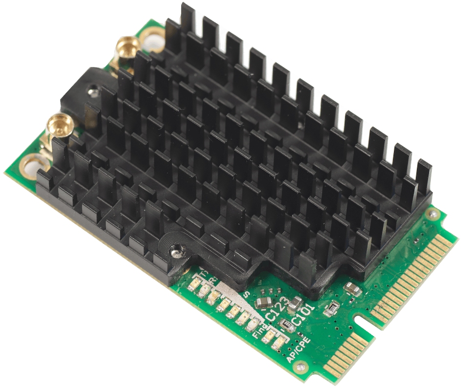 R11e-2HPnD-MikroTik 2.4GHz WiFi 4 miniPCI Express Radyo Kart 1000 mW Çift Zincir MIMO (R11e-2HPnD)