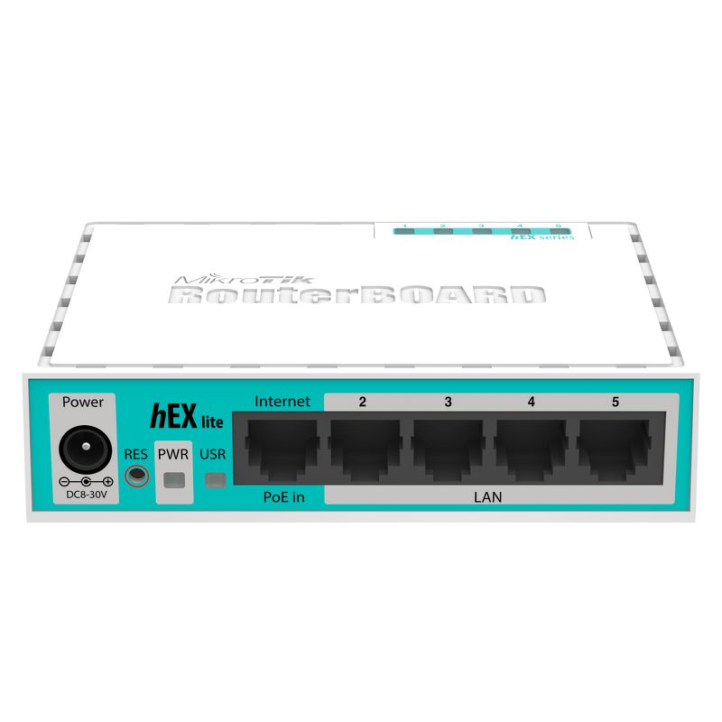 RB750R2-MikroTik hEX Lite 5 port L4 Soho Router (RB750R2)