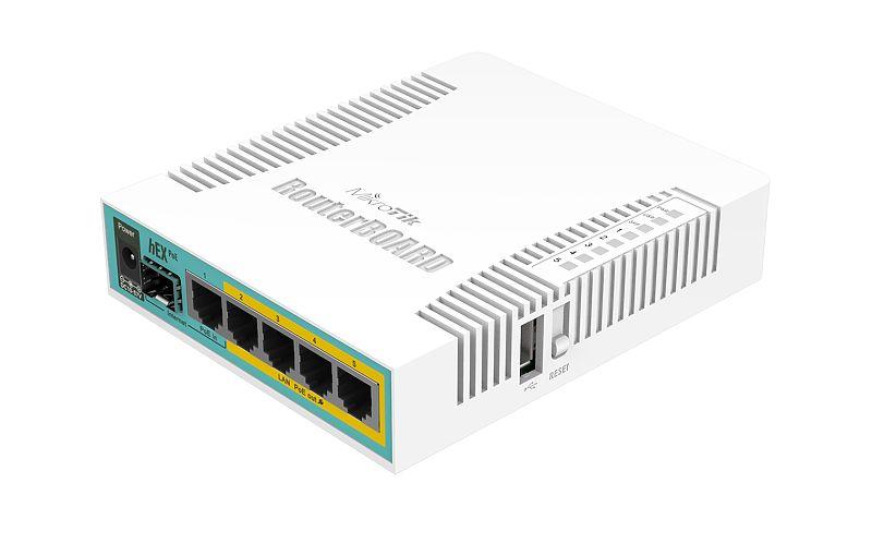 RB960PGS-MikroTik hEX 4 PoE 5X gigabit 1 sfp Router (RB960PGS)