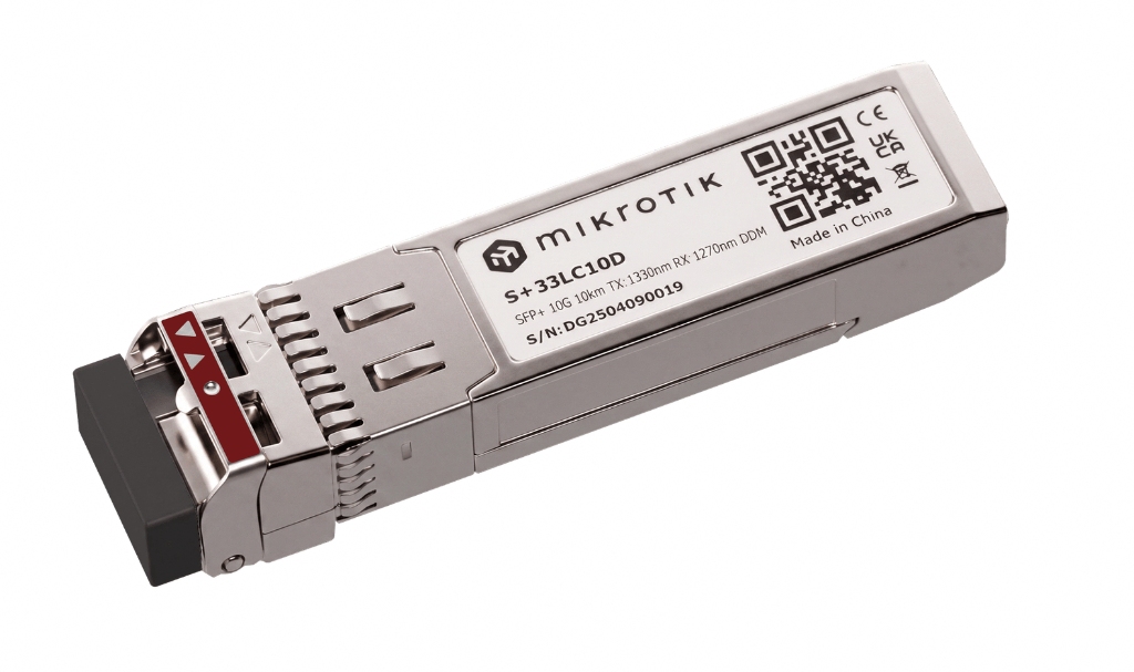 -MikroTik S+2733LC10D 10G BiDi Single Mode SFP+ Çifti, Tek Fiber, 10 km, LC, DDM