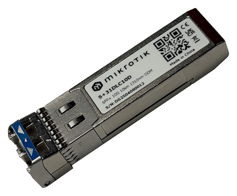 -MikroTik S+31DLC10D 10G SFP+ (1310nm) 10 km Single Mode DDM Destekli LC Modül