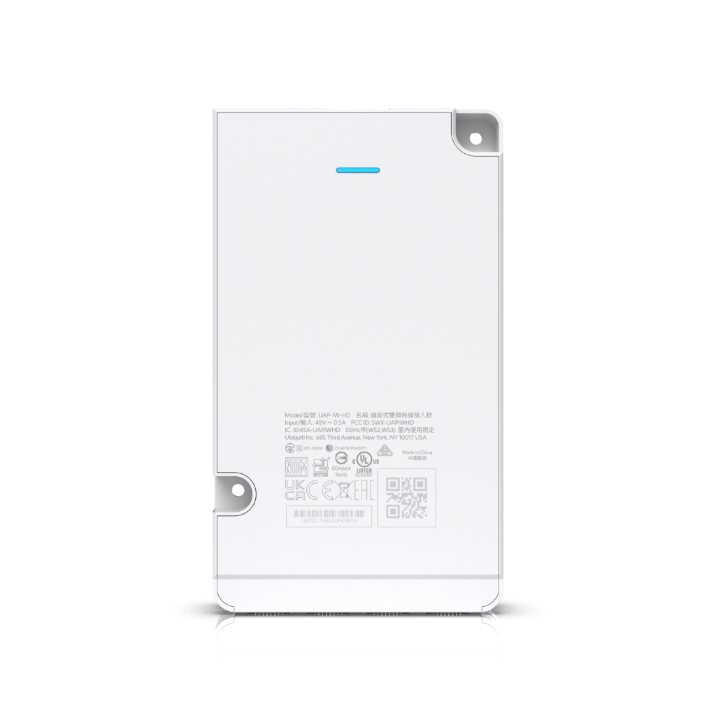 UBNT UAP-IW-HD UBNT UniFi In-Wall HD (UAP-IW-HD) Duvar Tipi WiFi 5 Access Point - 6 Stream, 4 Port GbE Switch, PoE/PoE+, 90 m² Kapsama ürün görseli 8 - wifidepo